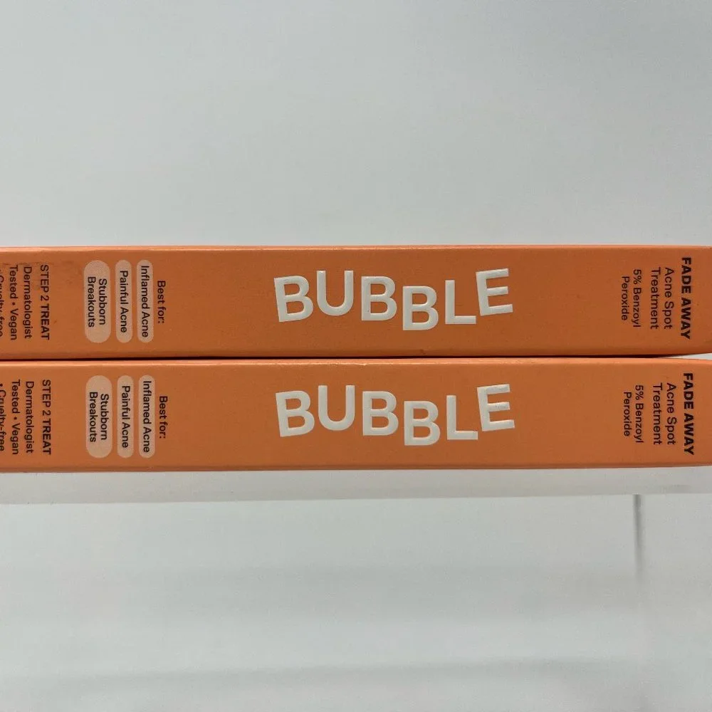 Lot of 2 Bubble Fade Away Acne Spot Treatment 5% Benzoyl Peroxide - Picture 1 of 3